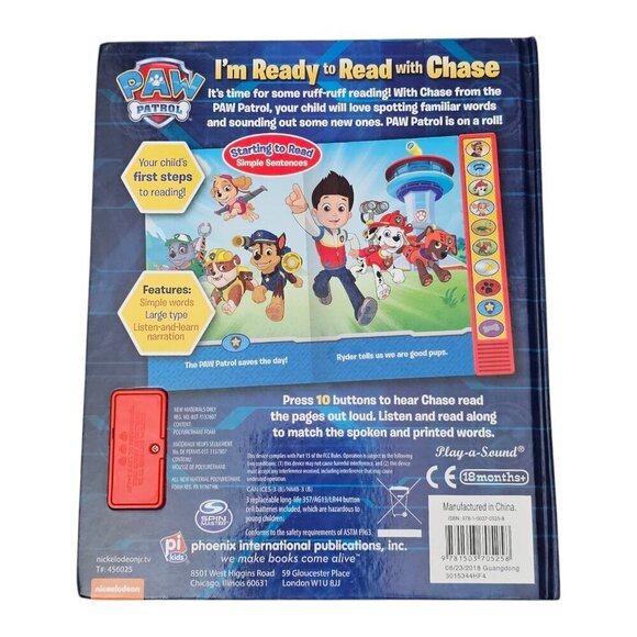 Nickelodeon Paw Patrol Ready To Read With Chase Sound Hardback Book Set - Picture 4 of 8